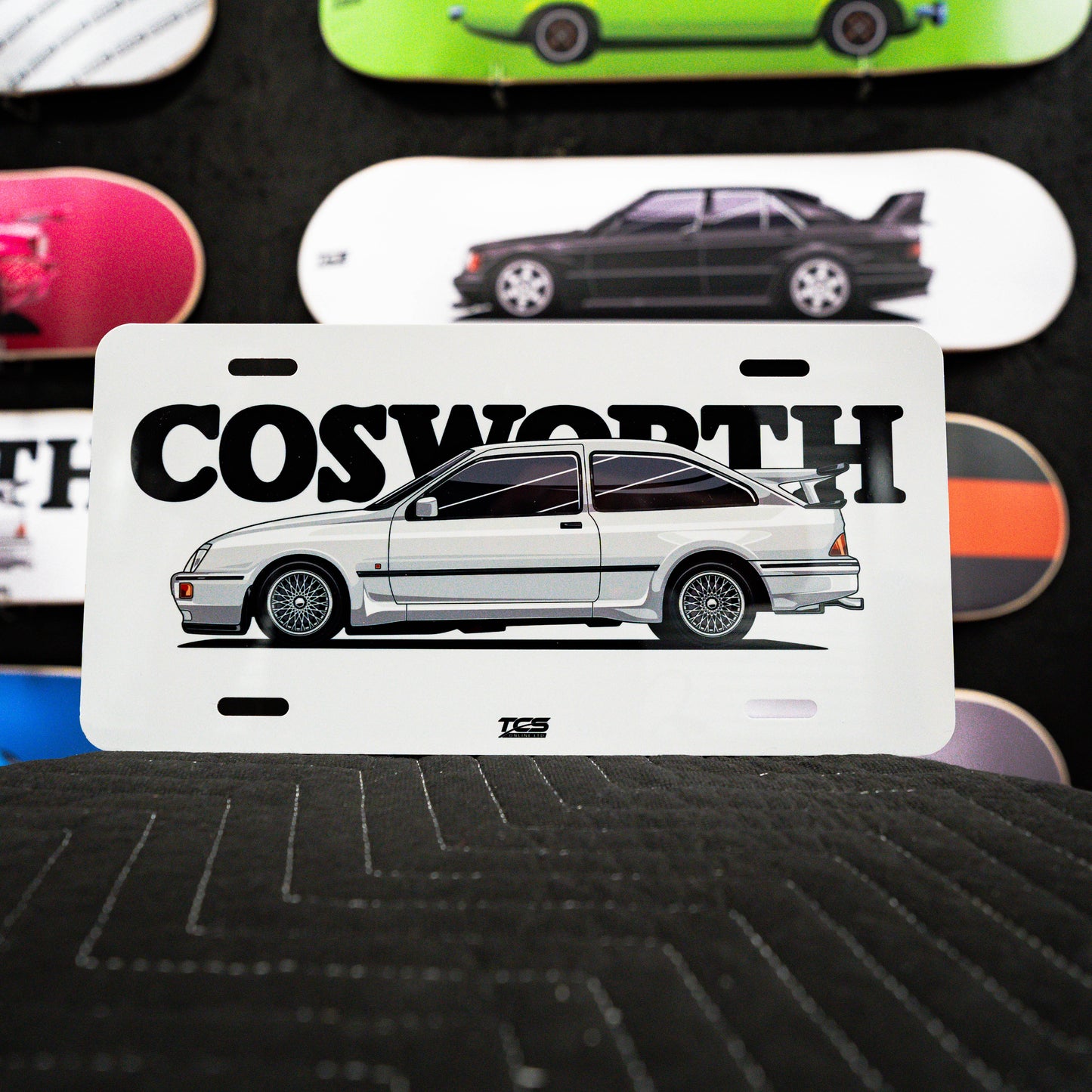 Cosworth Licence Plate Art