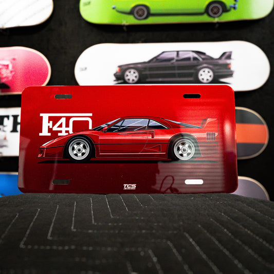 F40 Licence Plate Art
