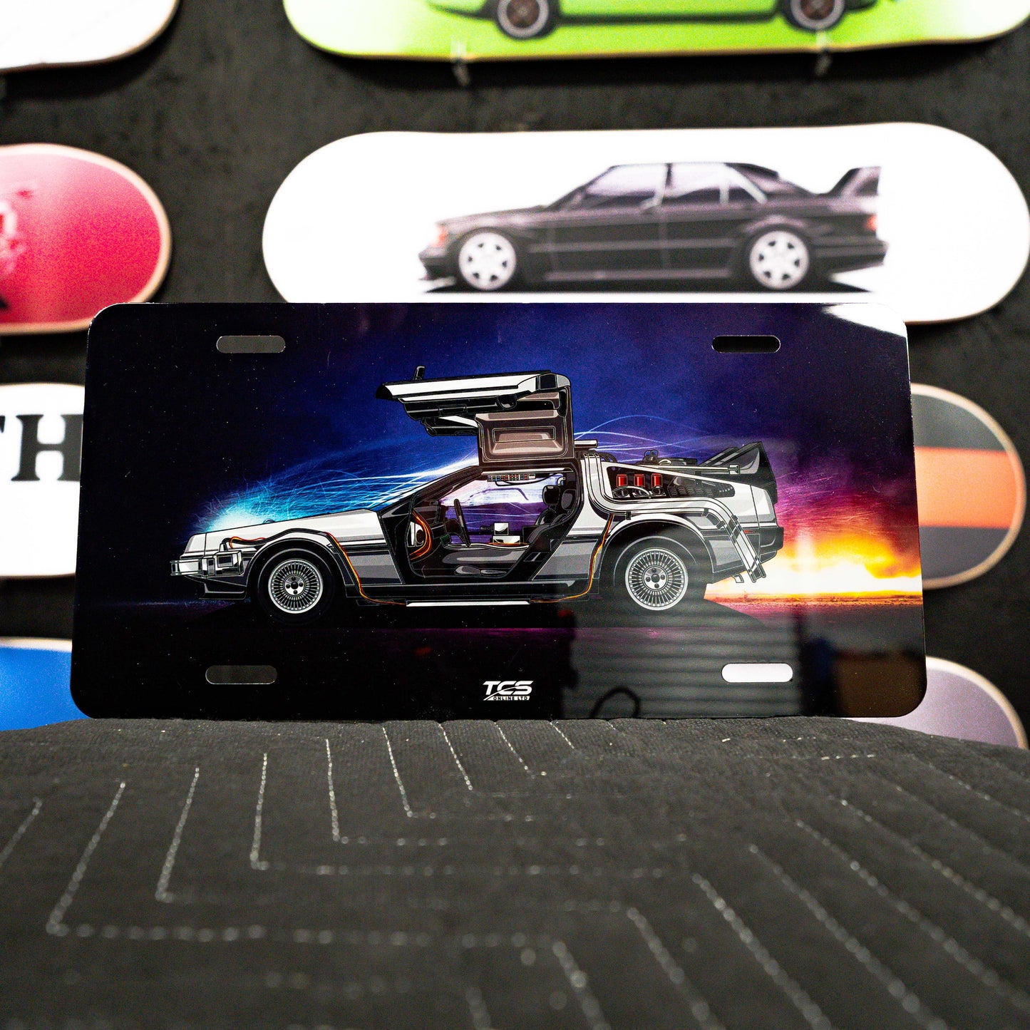 Back To The Future Inspired DeLorean DMC-12 Licence Plate Art