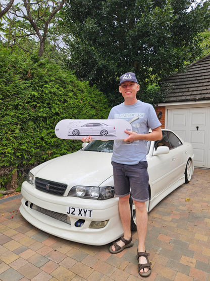 WIN A 1 of 1 LIMITED EDITION ADAM C Toyota Chaser skateboard