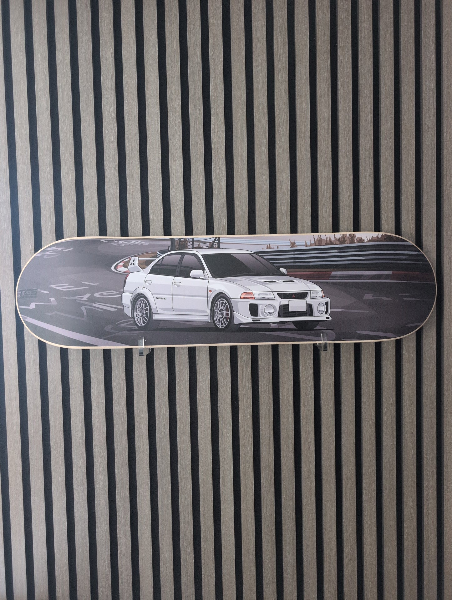 Mitsubishi Evo 7 Rally Car Skate Deck Wall Art
