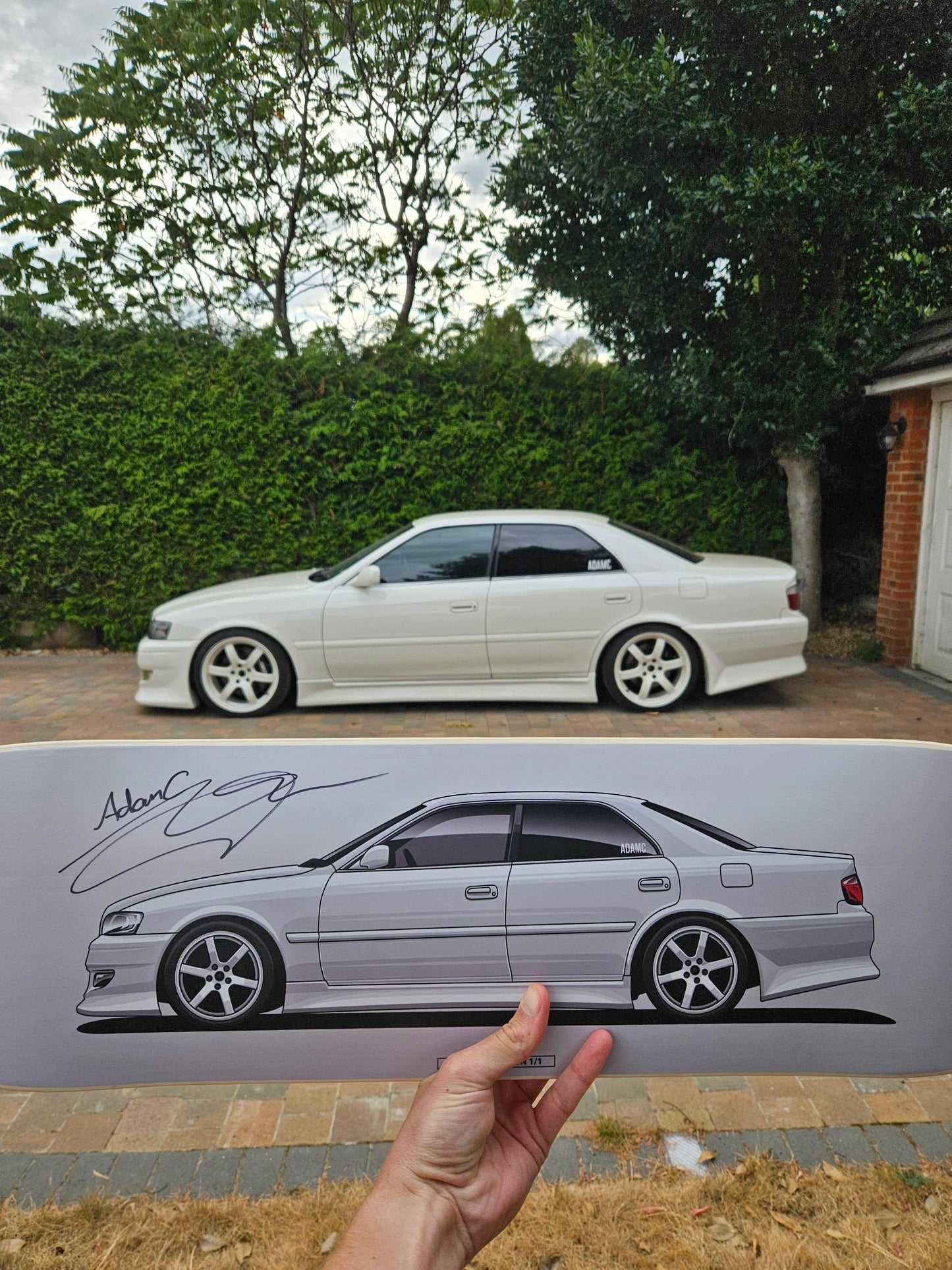 WIN A 1 of 1 LIMITED EDITION ADAM C Toyota Chaser skateboard
